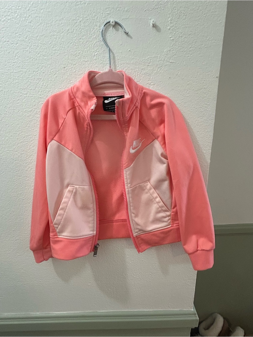 Nike Kids Coral and Light Pink Track Jacket